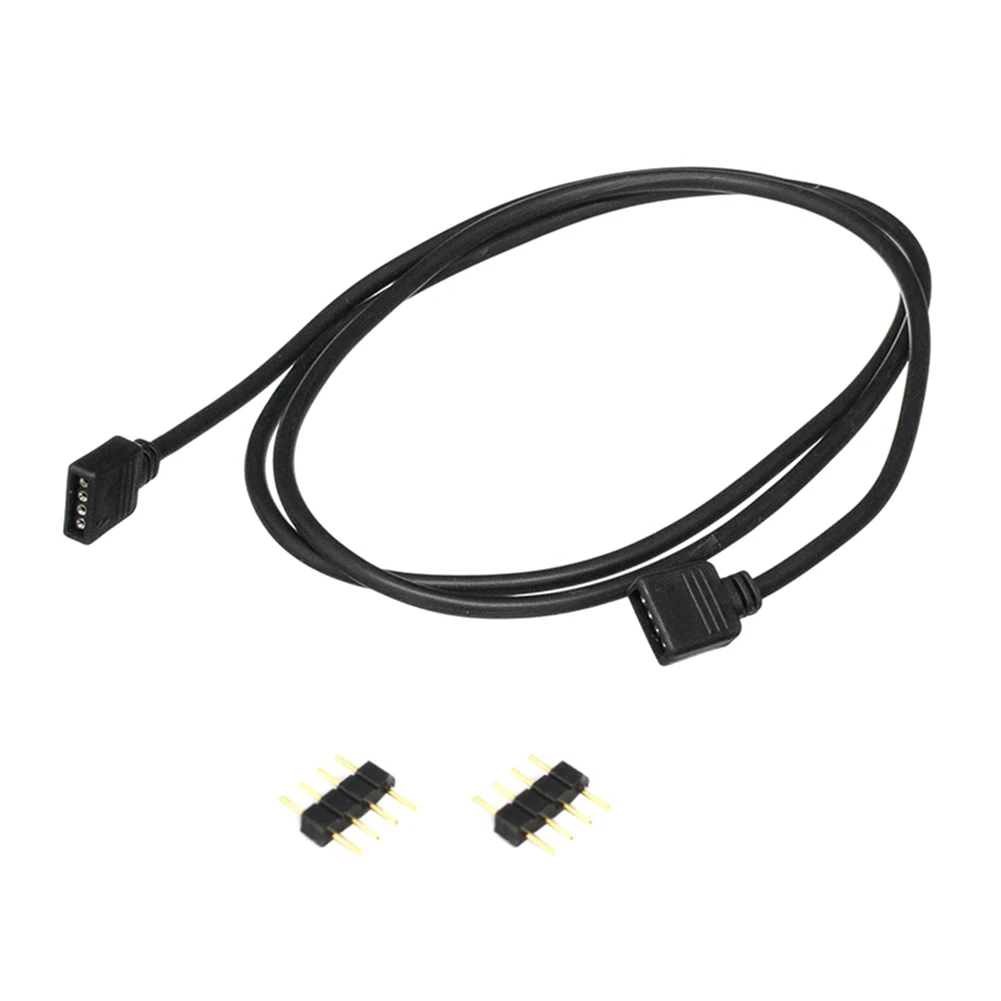 

4-контактный удлинитель для светодиодного кабеля RGB, белый, черный, 0,3/0,5/1/2/2.5/3/5 м, Удлинительный провод для светодиодной ленты 5050 3528 с иглами