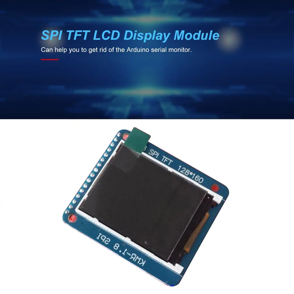 1.8-дюймовый SPI 128x160 TFT LCD-модуль с адаптером платы, силовым ИС, SD-разъемом и драйвером ST7735R для Arduino 51