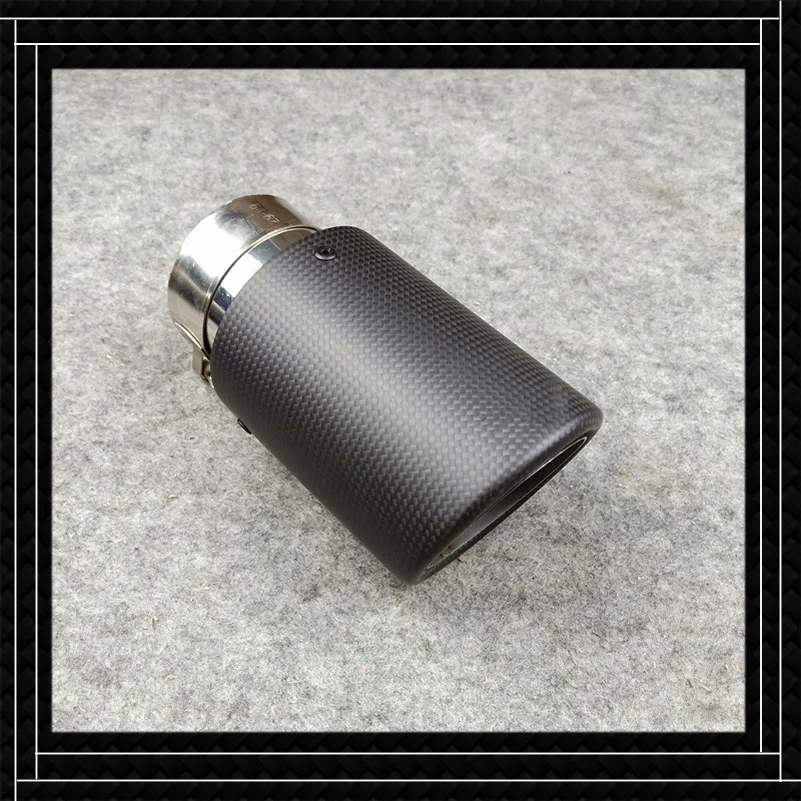 

1 шт. для Akrapovic матовая черная выхлопная труба Автомобильный Универсальный углеродное волокно 304 Нержавеющая сталь глушитель наконечник Глу...