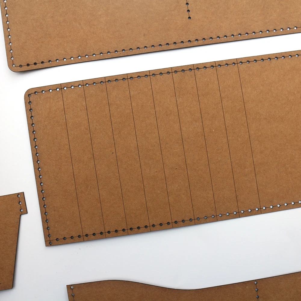 Длинный кошелек для кожевенного ремесла сделай сам универсальный тяжелый картон