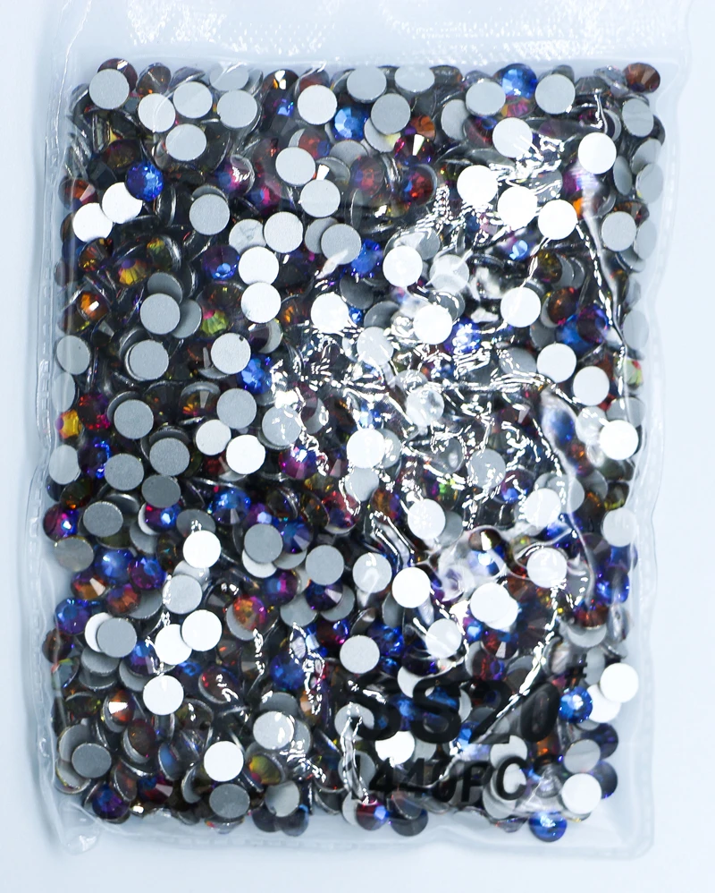 Синие-красные-Вулкан 3D Стразы для дизайна ногтей ss3 ss4 ss5 ss6 ss8 ss10 ss12 ss16 ss20 ss30 ss34