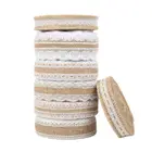 2 метра в рулоне, Винтажный кружевной джутовый рулон для свадебного украшения, сделай сам, товары для рождественской вечеринки, аксессуары, натуральная лента