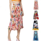 Женская плиссированная юбка миди с высокой талией, длинная эластичная юбка с мультяшным принтом морской звезды, лето 2022