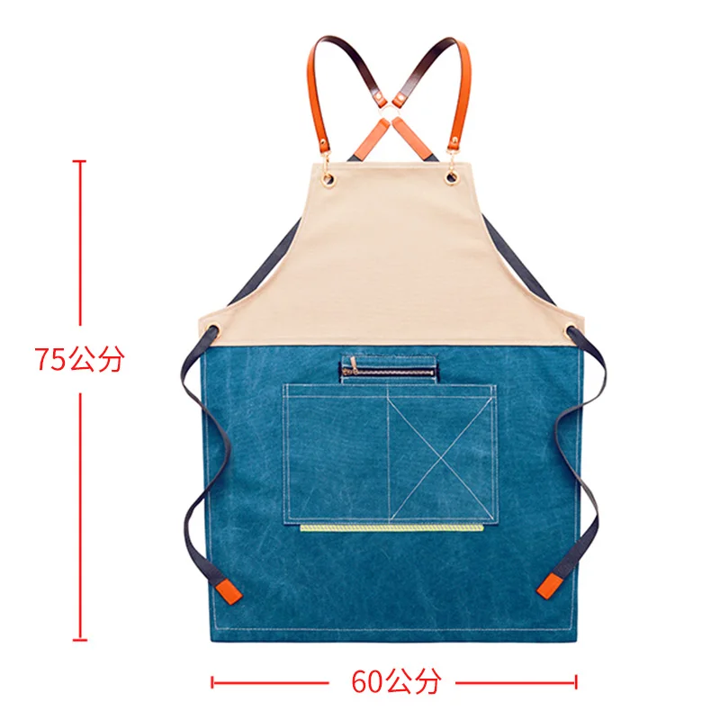 

Cooking Kitchen Apron Adjustable Housekeeping Denim Apron with Pocket Cafes Beauty Nails Studios Uniform Cooking Accessories
