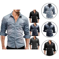 autumn shirt all match slim colorfast breathable spring shirt men shirt for going out