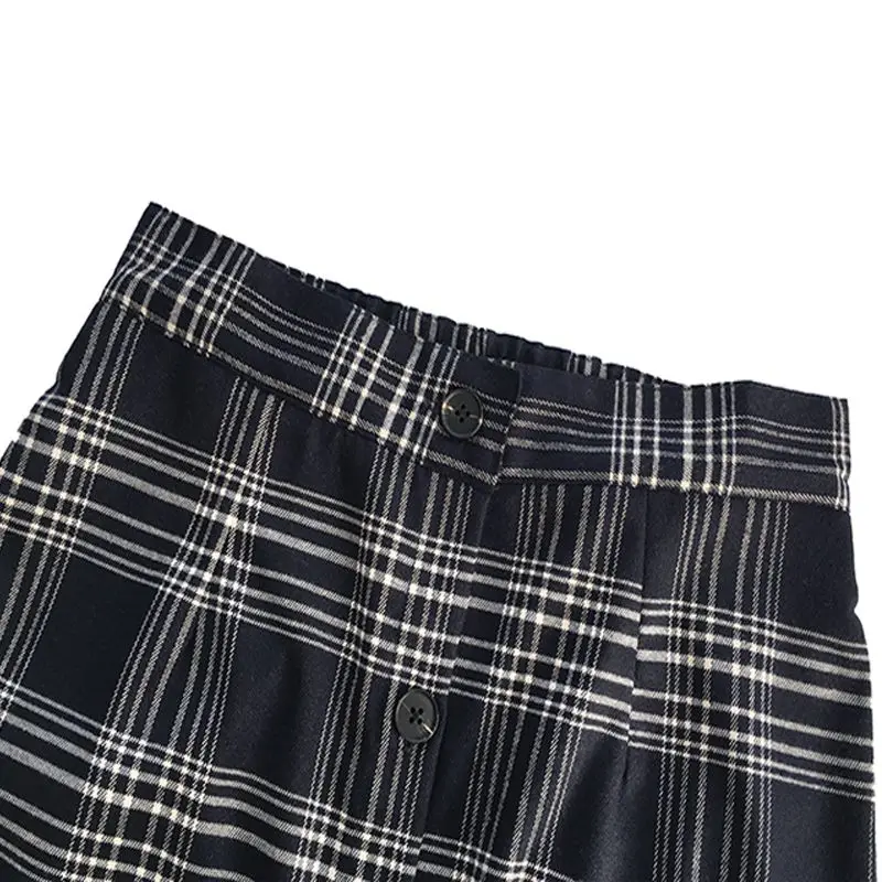 

Vintage Plaid Striped Print Ladies Skirt 2020 Autumn And Winter Women Pencil Skirts x