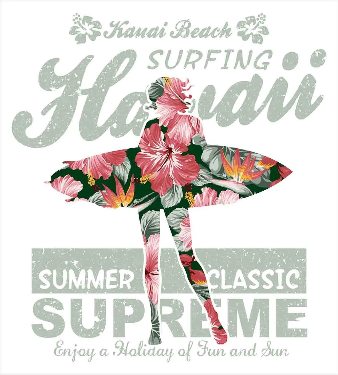 Гавайский пододеяльник набор Queen Размеры тропический Гавайи Гибискус для