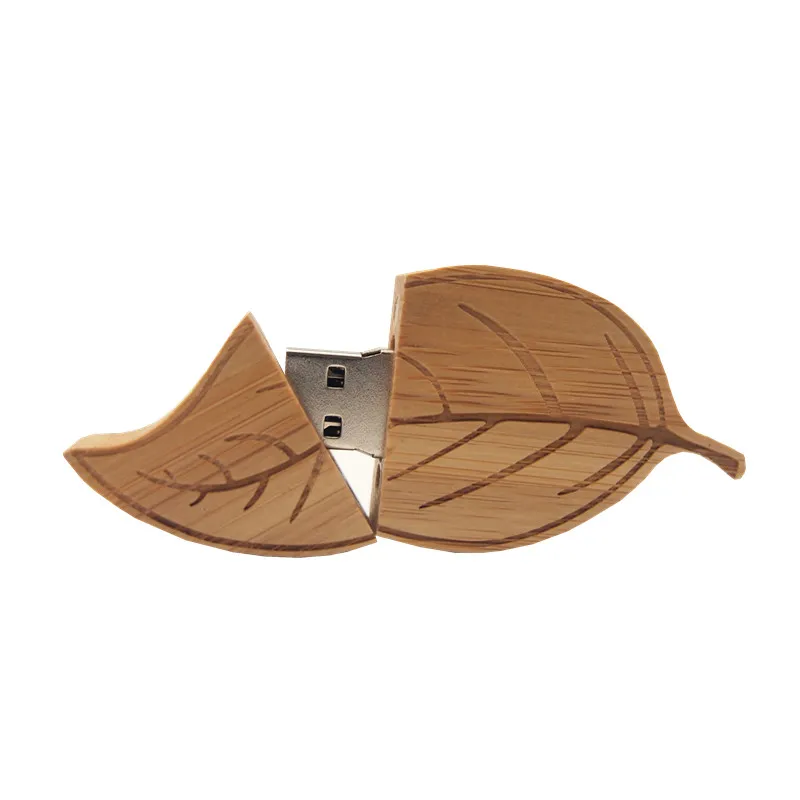 USB флеш накопитель деревянный в форме листа 32 2 0 ГБ 10 шт.|USB флэш-накопители| |