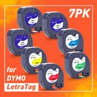 Topcolor 7PK Fit Dymo LetraTag ленты для этикеток 12 мм LT стержни 91201 12267 для женских фотографий QX50 2000 пишущая машинка