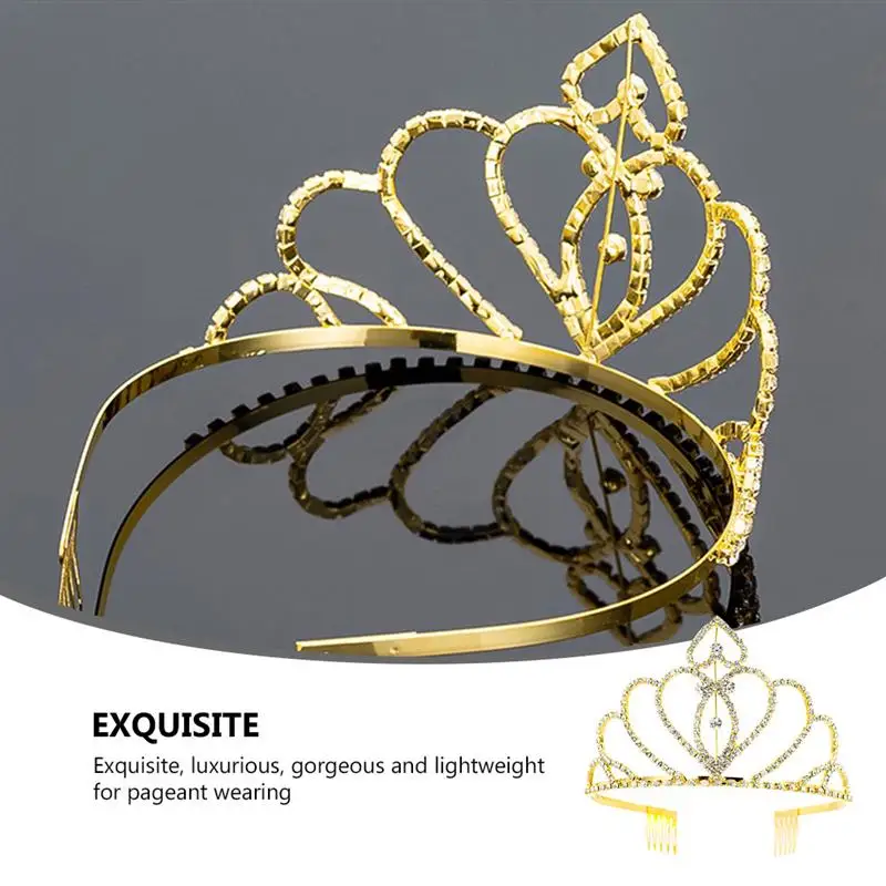 

1pc Shiny Luxurious Golden Hair Accessories Bridal Headband Wedding Hairband Party Headdress