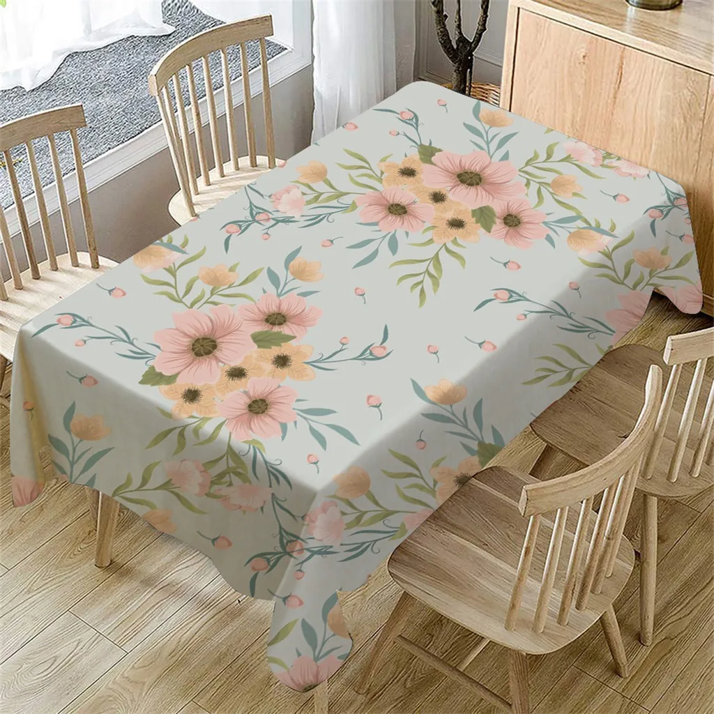 Элегантная скатерть с рисунком листьев дерева многофункциональная