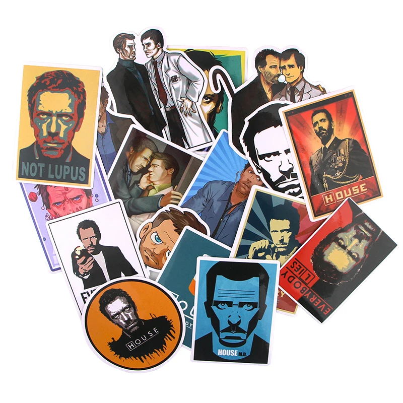 

FD0512 17PCS Doctor Home Decor Fridge Styling Travel Suitcase Graffiti Styling Waterproof Stickers