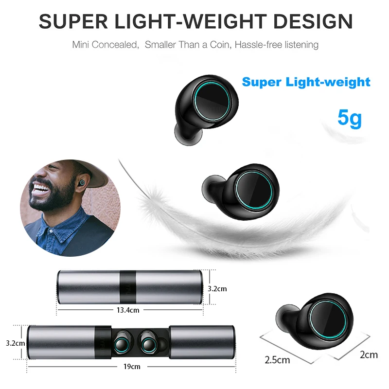 TWS S2 Wireless Earphones Bluetooth Headset Binaural Mini Earbuds With Charging Box sports in-ear stereo earbud | Электроника