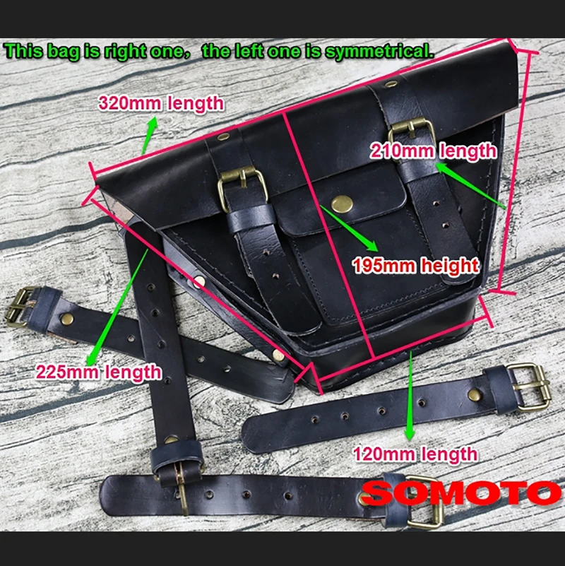 Универсальная винтажная мотоциклетная сумка кожаная для хранения инструментов