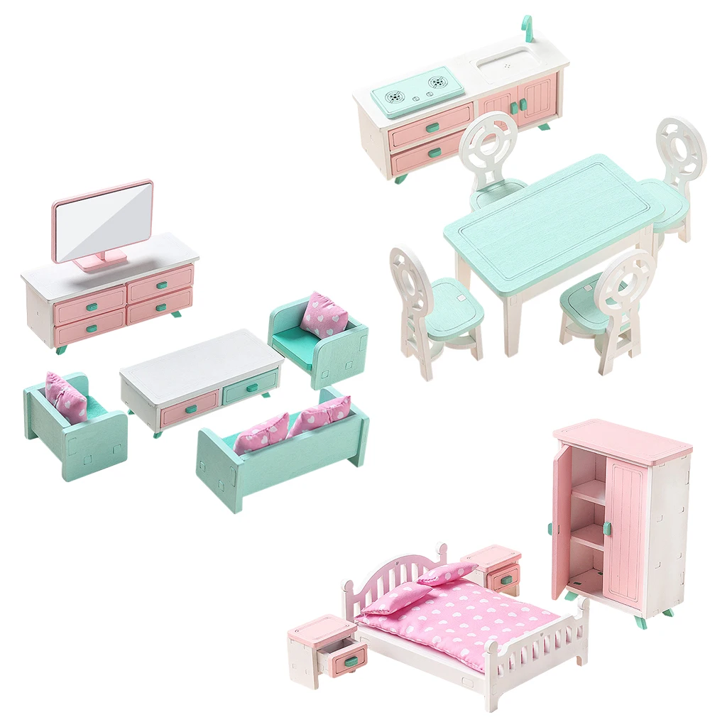 

1:12 Кукольный домик, Имитация деревянной мебели, Детская кукла, товары для украшения