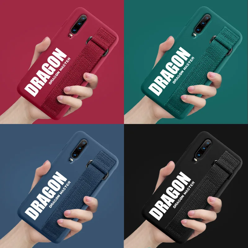 Чехол с ручным ремешком для Xiaomi Redmi Note 9 8 Pro 7 6 8A 7A K20 K30 S2 POCO X2 матовый Силиконовый