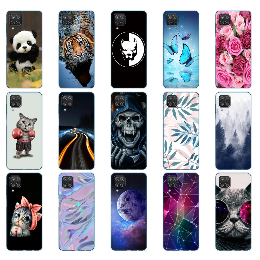 For Samsung A12 Case Soft Silicon Tpu Back Phone Cover For Samsung Galaxy A12 GalaxyA12 A 12 SM-A125F a125 Bumper 6.5inch Panda