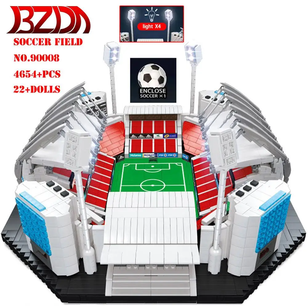 BZDA модель футбольного поле строительные блоки креативный классический