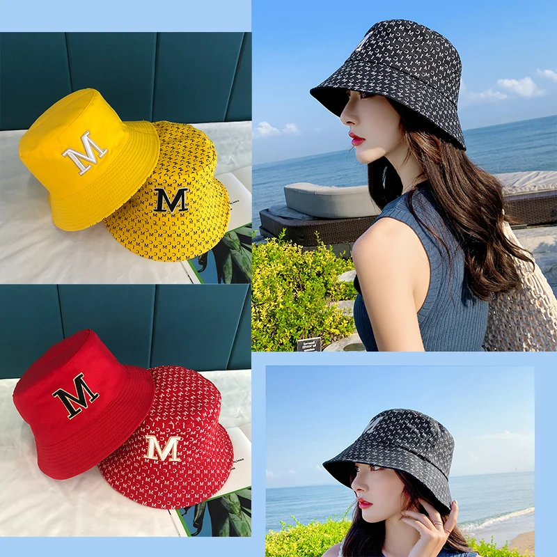 

Панама с буквенным принтом для мужчин и женщин, хлопковая шляпа в стиле хип-хоп, для занятий на открытом воздухе, повседневная, летняя
