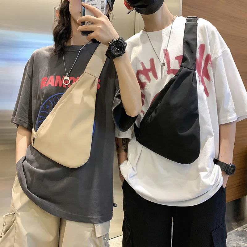 

Women's bag new women's bag tide Korean version 2021 Joker shoulder bag fashion slung chest bag triangle bag postman bag