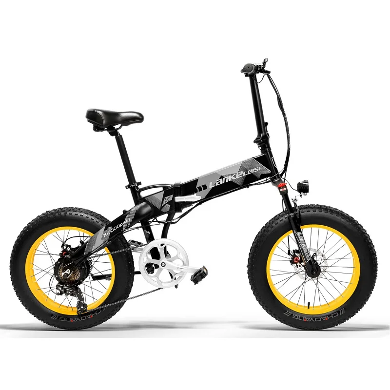 Billig LANKELEISI Fett E-Bike 20 Zoll Fett Reifen Elektrische Fahrrad 48V 1000W 14,5 AH LG Lithium-Batterie Elektrische Fahrrad Freies Verschiffen