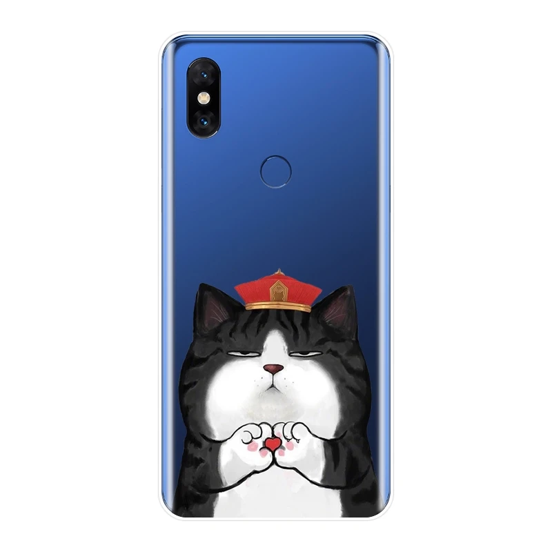Задняя крышка для Xiaomi Mi Max Note 1 2 3 Мопс Собака Кот Забавный Хаски кавайный милый