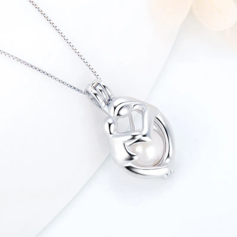 Кулон клетка из серебра 925 пробы с жемчугом|baby charms|baby babybaby mom |