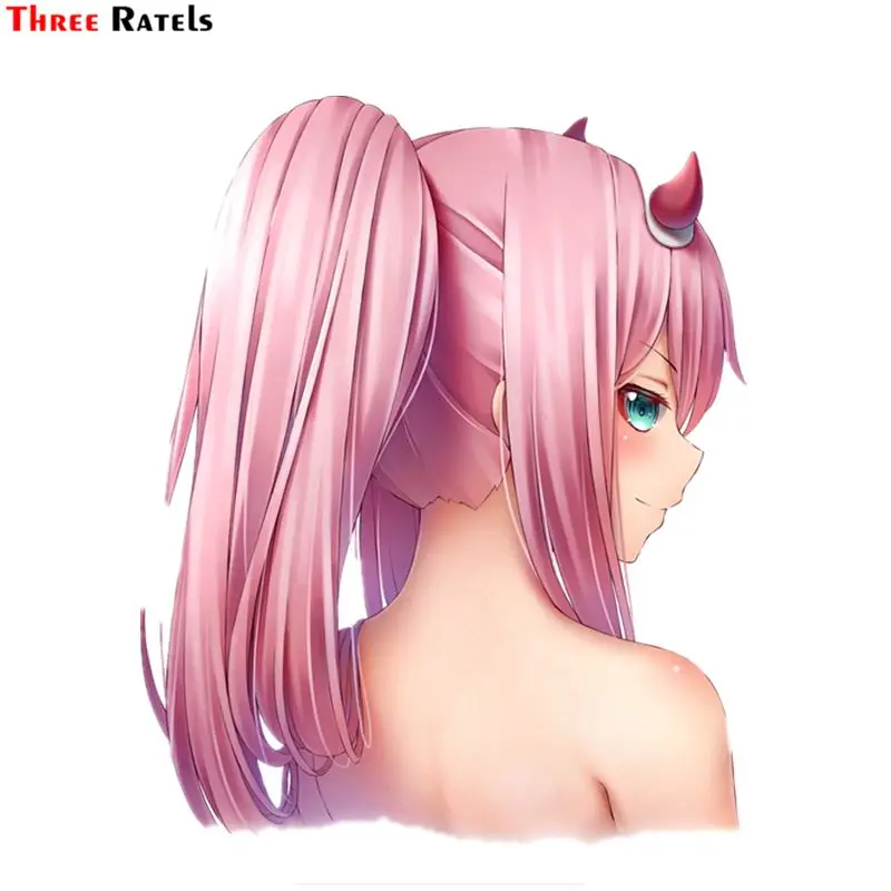 

Three Ratels FC331 Zero Two Cute Cartoon 3D Stickers For Car Anime Girl Decal