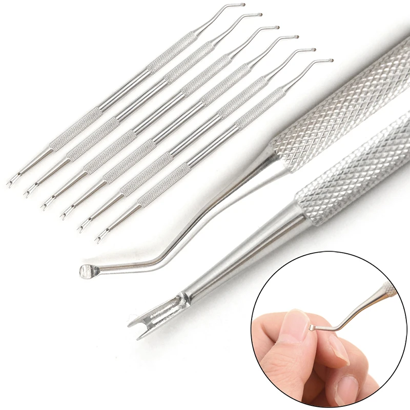 

Stainless Steel Bunion Corrector Foot Cleaning Care Ingrown Hook Pedicure Tool Dual End Nail Toenails Lifter