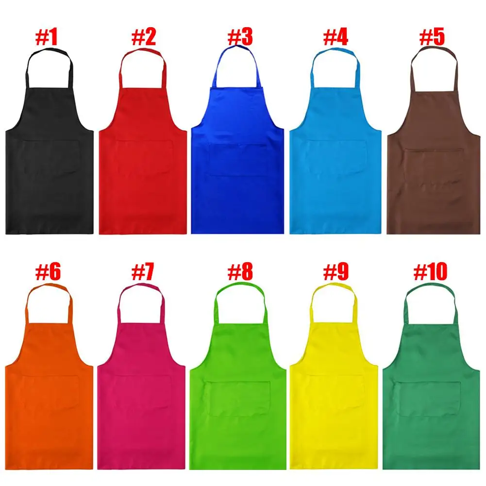 

black color 63x70cm polyester classic design work apron kitchen apron with pocket couples apron