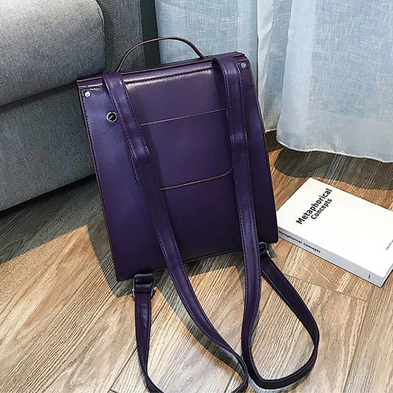 Черно белые школьные рюкзаки для девочек винтажный кожаный роскошный брендовый