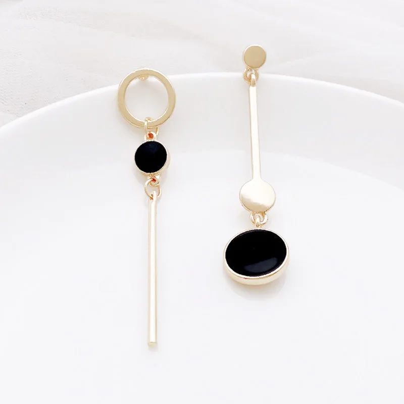 

1 Pair 925 Sterling Silver Stud Earrings Different Geometric Ear-ring Elegant Party for Women Show Slimming Jewelry