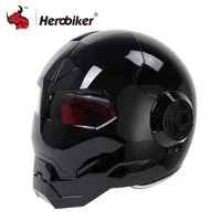 herobiker vintage retro helmet motorcycle moto helmet motorbike full face helmet casco moto cruiser chopper cafe racer capacetes