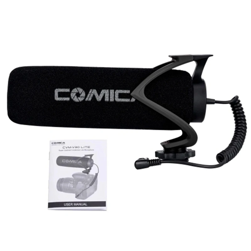 Comica Cvm V30 Lite микрофон с супер кардиоидным полярным узором Холодный башмак дизайн