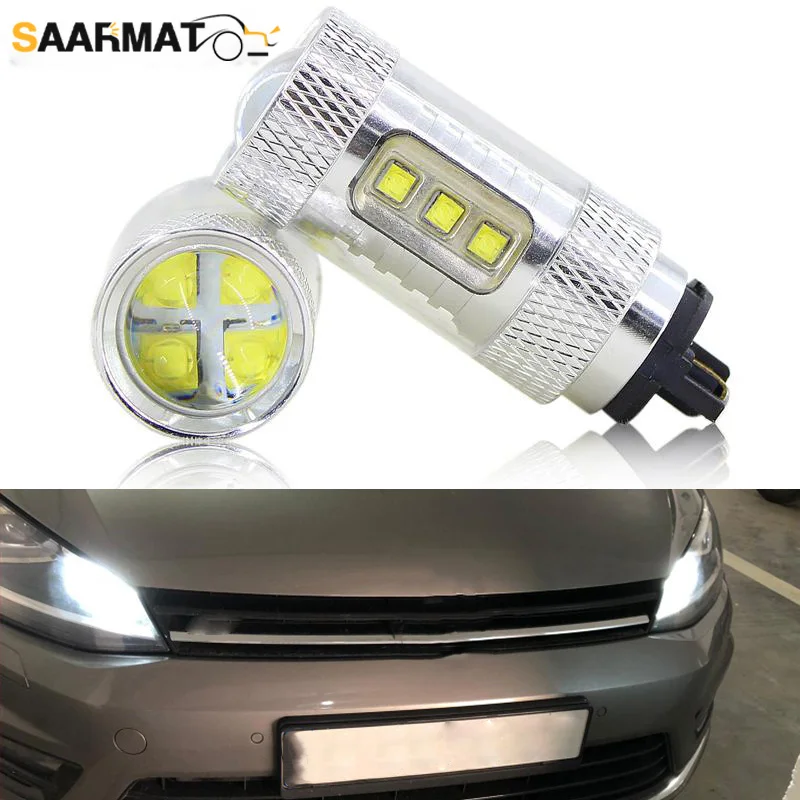 Оптовая продажа в форме рога единорога (10 шт.) светодиодный PW24W PWY24W PWY24WSV лампа 80 Вт