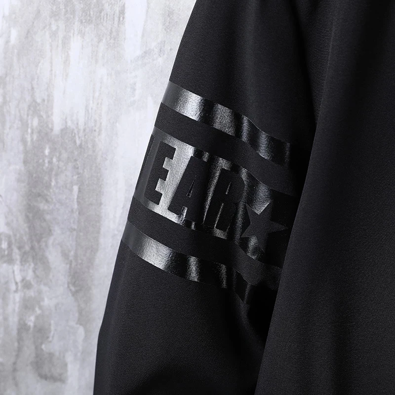 

autumn men korea style jackets Bomber jacket zipper letter casual coat plus size 7XL 8XL 54 56 Baseball collar jacket thin loose