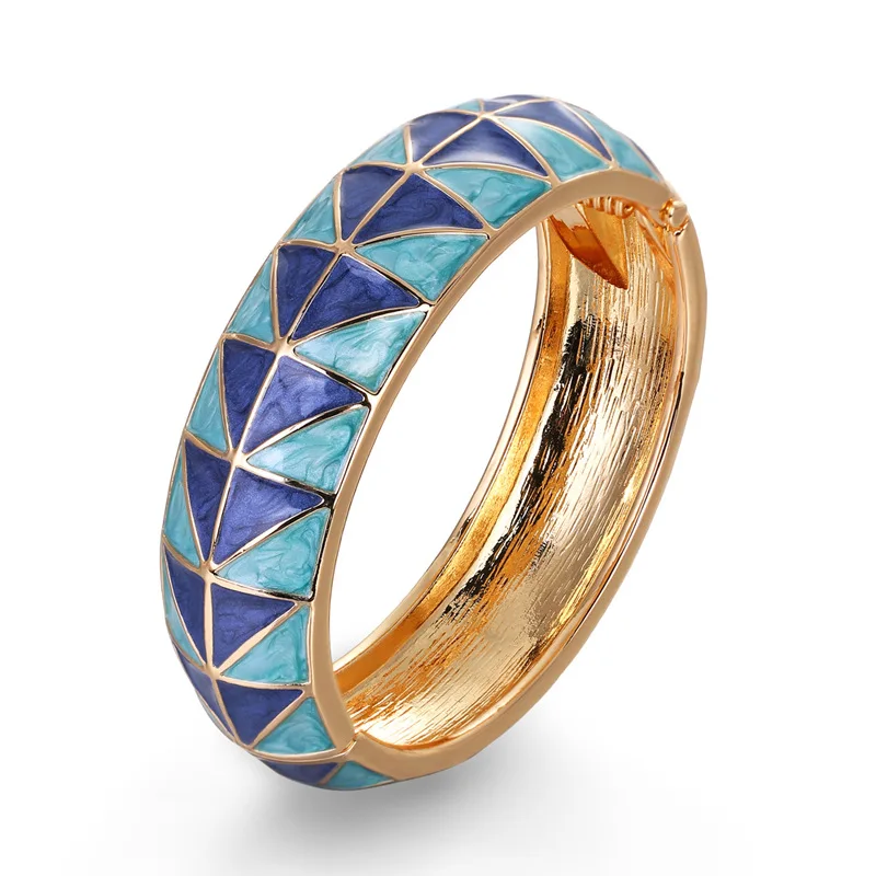 

ORNAPEADIA Fashion and Popular Bracelets for Women Exquisite Retro Dripping Oil Two-color Hand Links Daily Jewelry Wholesale