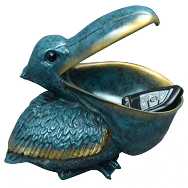 Горячие нордические украшения для хранения ключей из смолы большая птица