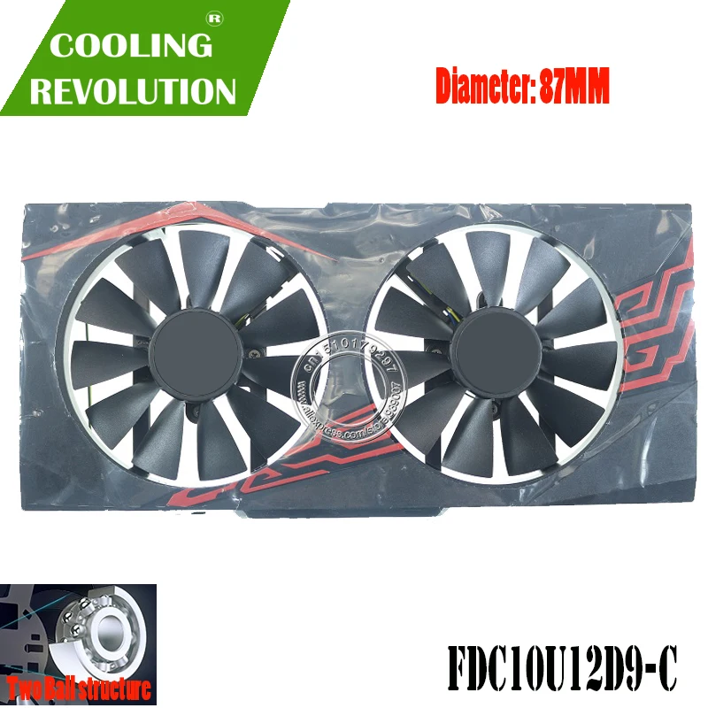 Графический вентилятор для ASUS EXPEDITION RX580 RX570 4PIN 12 в пост. Тока 0.45AMP с возможностью