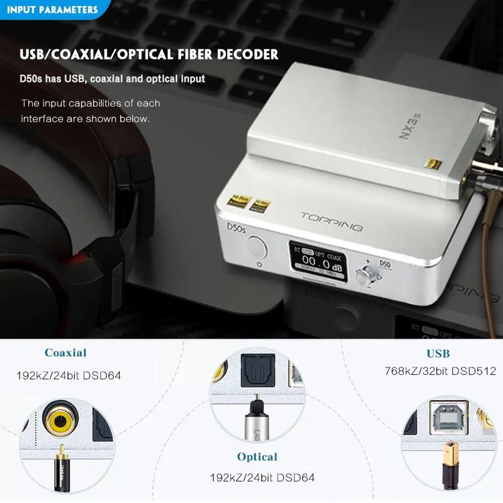 Топпинг D50S D50 Hifi USB DAC аудио усилитель ES9038Q2M XMOS XU208 Bluetooth декодер Amp DSD оптический Caoxial вход 32 бит 768 кГц