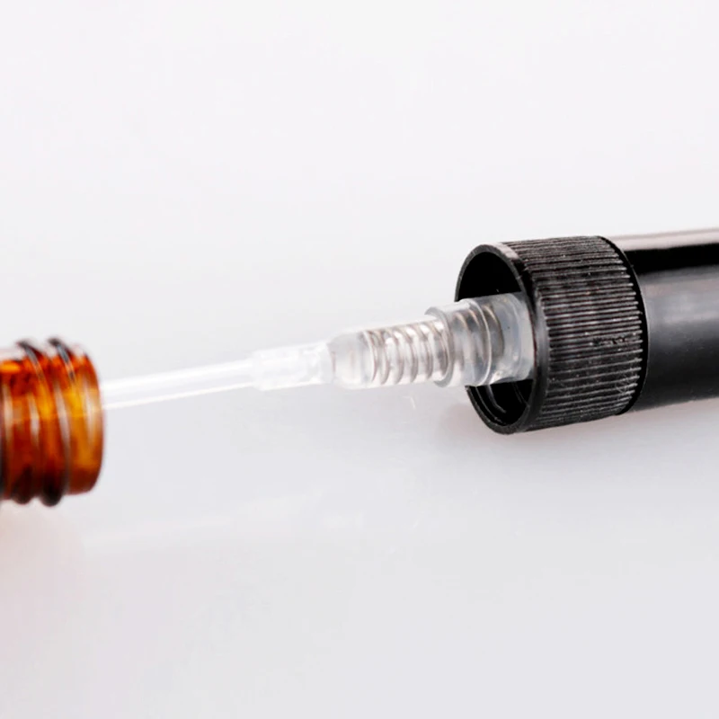 100 шт./лот пустая бутылка с распылителем 10 мл янтарные бутылки для эфирных масел