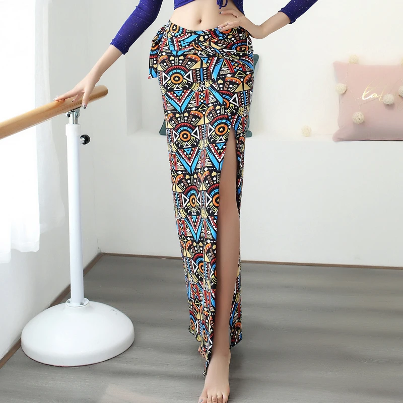 

Sexy Printing Belly Dance Training Clothes For Dancing Tops/Hip Scarf Women Female Costume For Arabic Dances Clothing DL4585