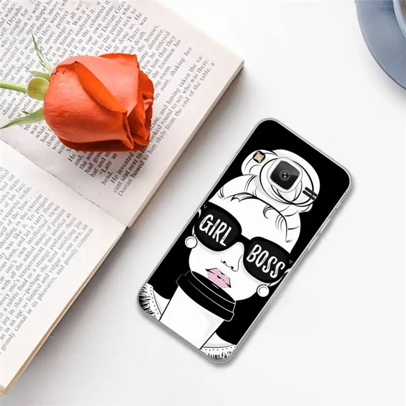 

OK but First Coffee Girl Boss Phone Case For Samsung Galaxy J2 J4 J5 J6 J7 J8 2016 2017 2018 Prime Pro plus Neo duo