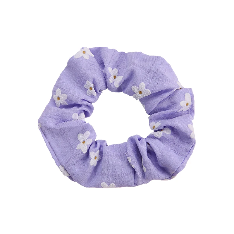 

Chiffon Ponytail Holder Hair Tie Floral Scrunchies Soft Flower Print Hair Rope Elastic Hair Rubber Band Sweet Hair Accessories