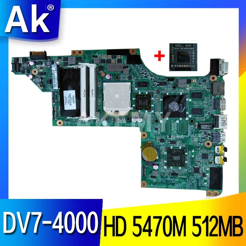 

AK For HP Pavilion DV7 DV7-4000 DV7T Series Laptop Motherboard DA0LX8MB6D1 630833-001 615686-001 HD 5470M 512MB Free cpu