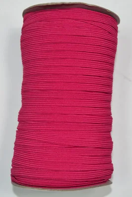 rose red 6 мм Красочные белые черные эластичные ленты канатная Резиновая лента линия спандекс лента шитье из кружева отделка поясная лента аксессуары для одежды 100y - Цвет: rose red