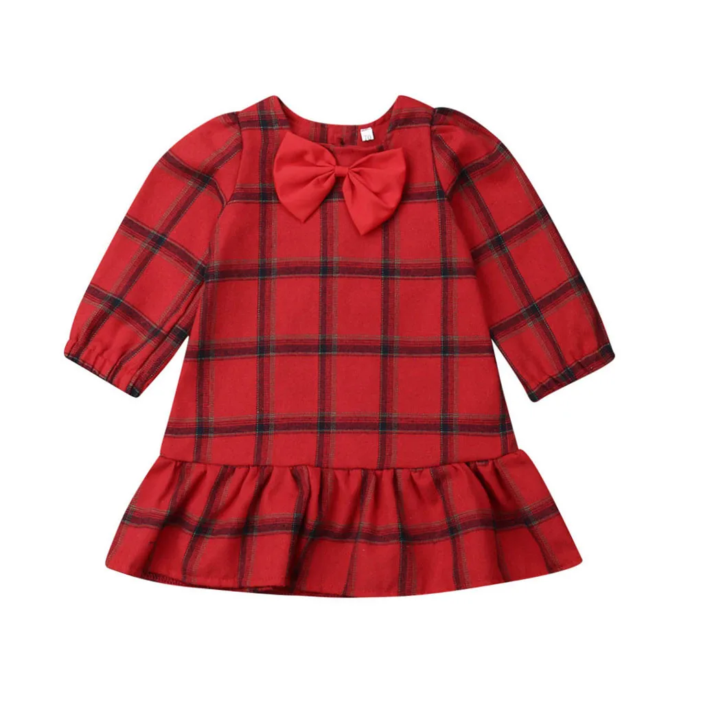 Платье для девочек; vestidos; Детские платья для девочек; vestido infantil; рождественское повседневное клетчатое платье с длинными рукавами из хлопка; Z4