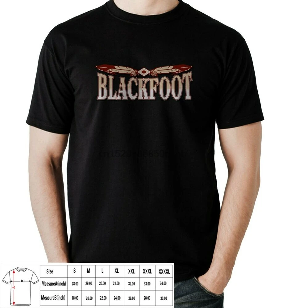 

Футболка Blackfoot Pop рок-группы, черно-белая, американский размер