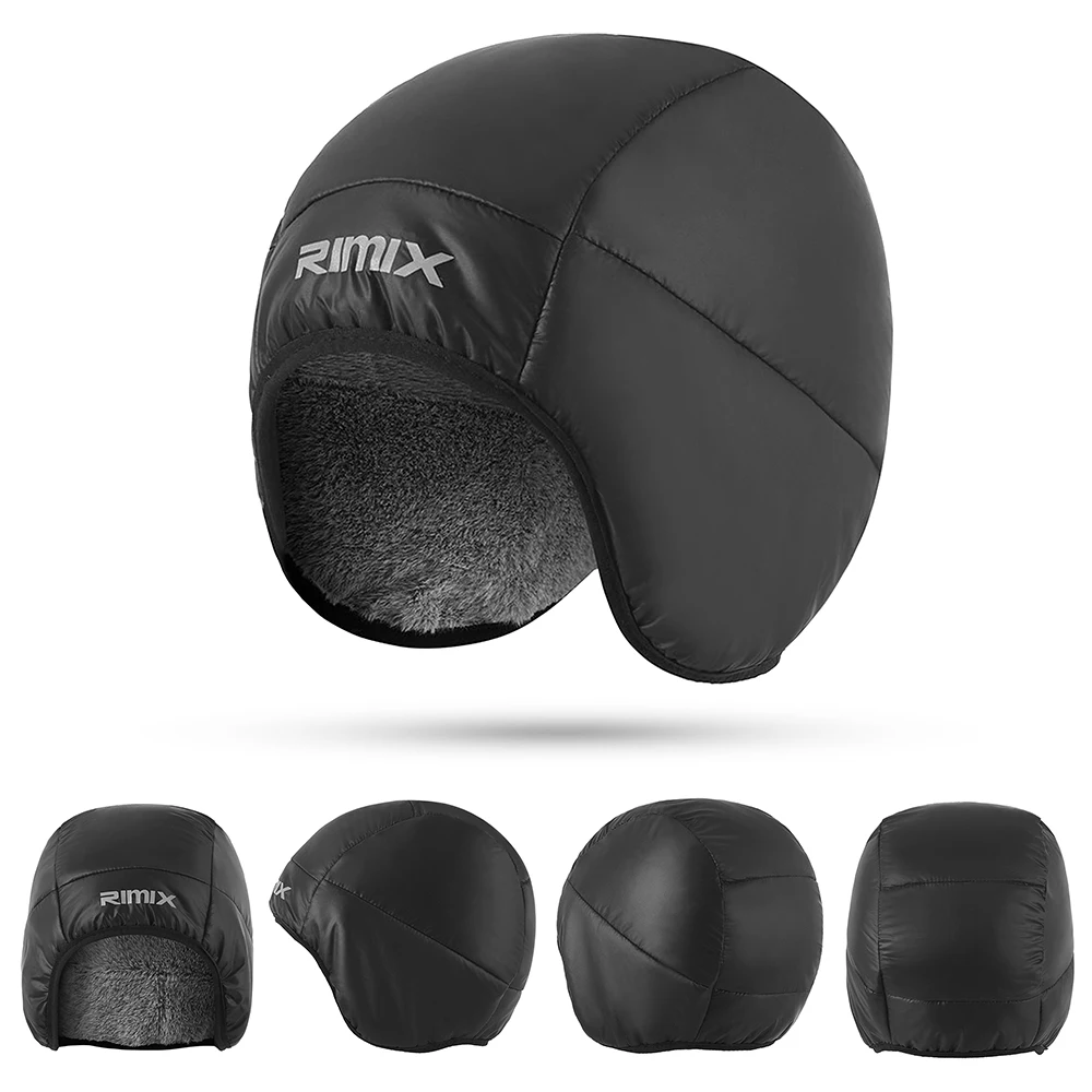 Зимняя ветрозащитная шапка на утином пуху зимняя теплая с защитой ушей для