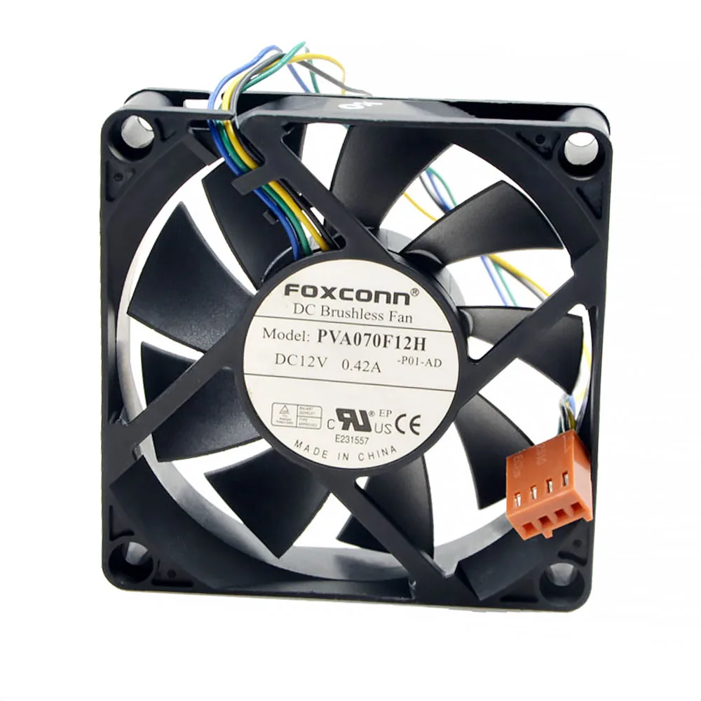 Для Emacro для Foxconn PVA070F12H M01 AB DC 12V 0.42A 4 провод 70x70x20 мм вентилятор охлаждения